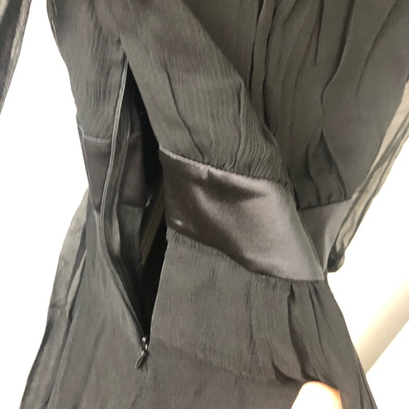 Alberto Makali front ruffles crinkle sheer dress - Picture 7 of 10